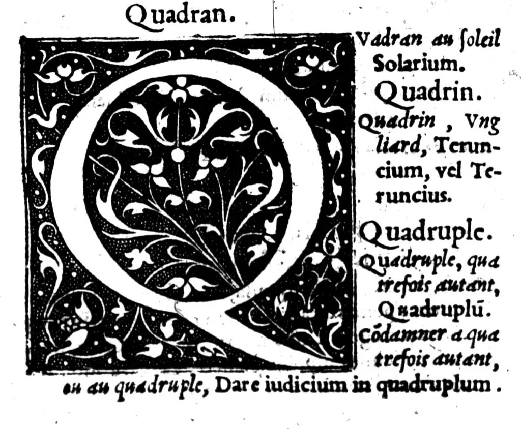An illustration from Dictionnaire francoislatin, contenant les mots & manières de parler francois, tournez en latin [microforme], 1539, leaf 414