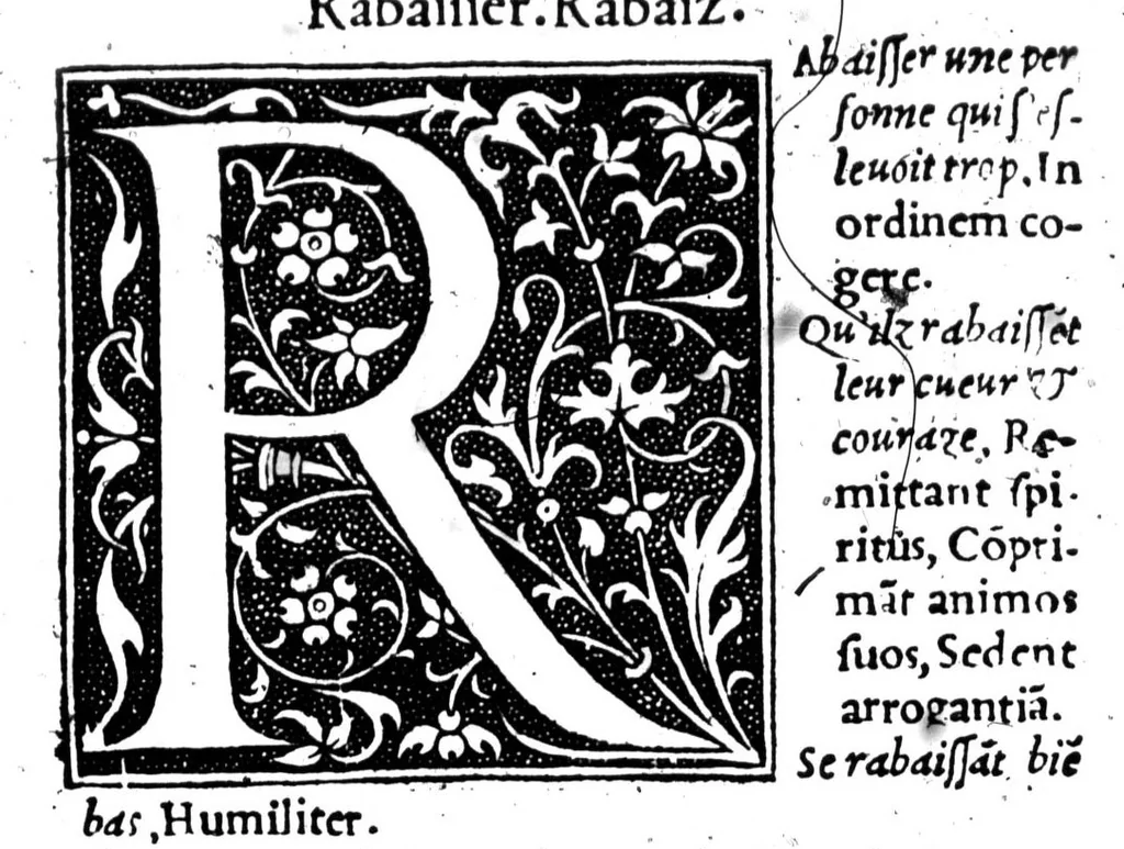 An illustration from Dictionnaire francoislatin, contenant les mots & manières de parler francois, tournez en latin [microforme], 1539, leaf 419