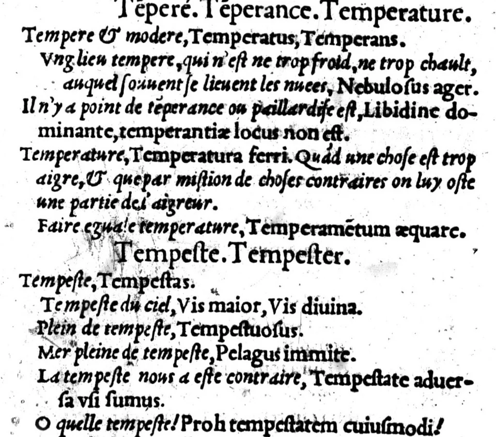 An illustration from Dictionnaire francoislatin, contenant les mots & manières de parler francois, tournez en latin [microforme], 1539, leaf 487