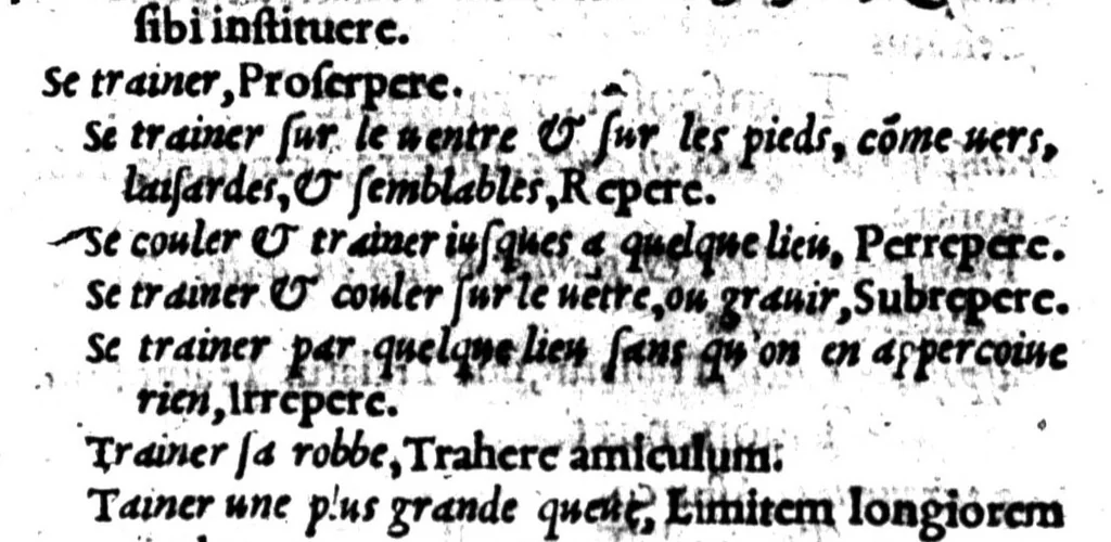 An illustration from Dictionnaire francoislatin, contenant les mots & manières de parler francois, tournez en latin [microforme], 1539, leaf 503
