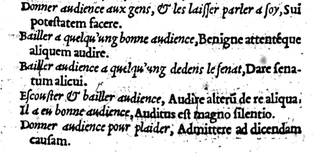 An illustration from Dictionnaire francoislatin, contenant les mots & manières de parler francois, tournez en latin [microforme], 1539, leaf 55