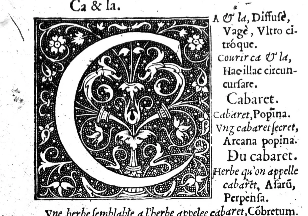 An illustration from Dictionnaire francoislatin, contenant les mots & manières de parler francois, tournez en latin [microforme], 1539, leaf 79