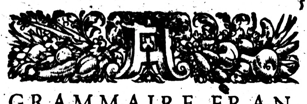 An illustration from Traicté de la gràmaire francoise [microforme], 1569, leaf 21