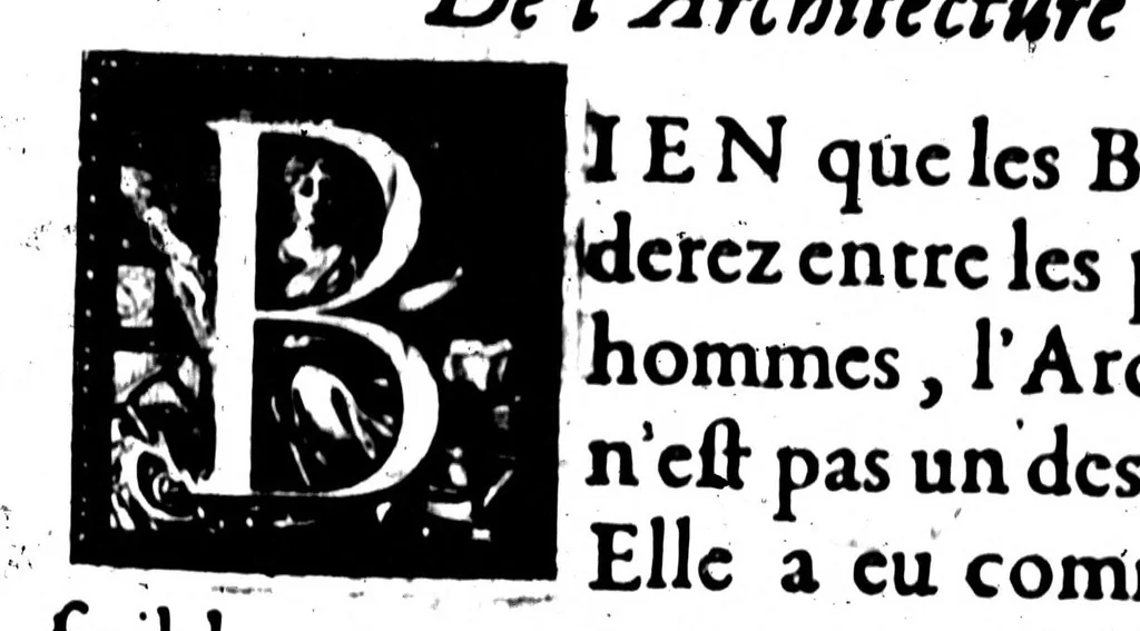 An illustration from Des principes de l'architecture, de la sculpture, de la peinture, et des autres arts qui en dépendent [microforme] : avec un dictionnaire des termes propres à chacun de ces arts, 1676, leaf 23
