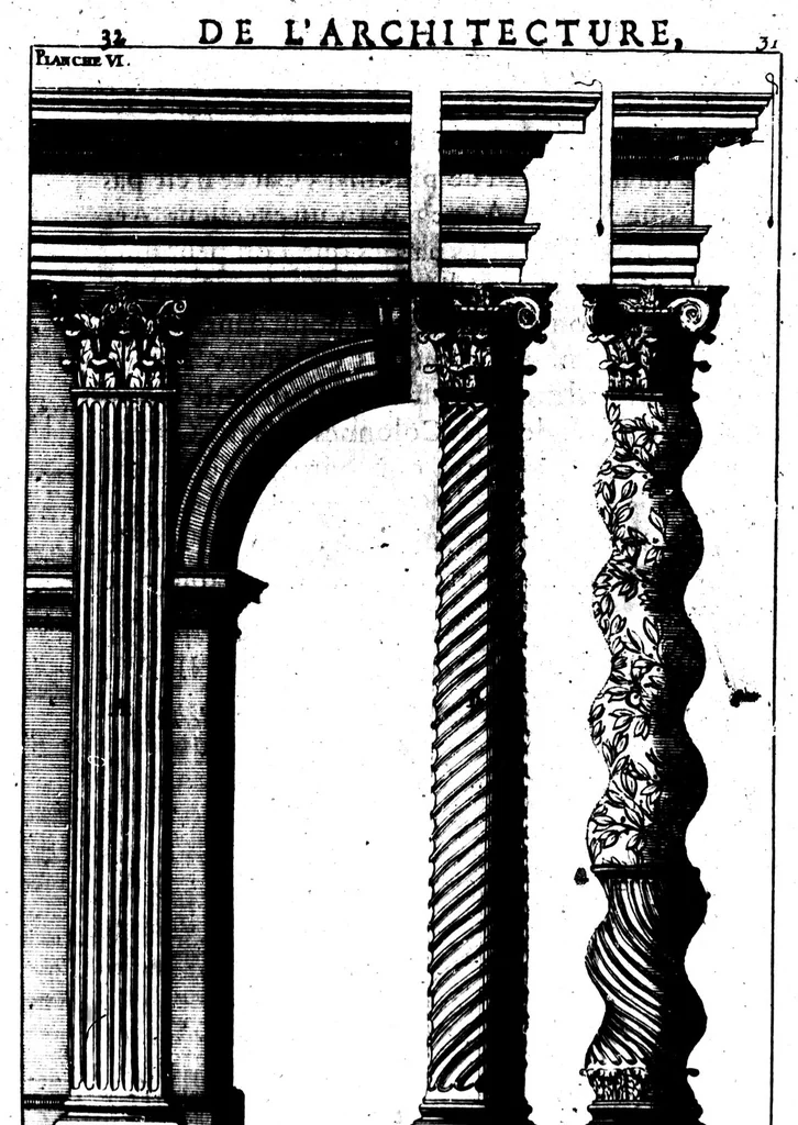 An illustration from Des principes de l'architecture, de la sculpture, de la peinture, et des autres arts qui en dépendent [microforme] : avec un dictionnaire des termes propres à chacun de ces arts, 1676, leaf 54