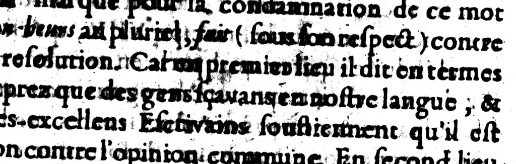 An illustration from Liberté de la langue françoise dans sa pureté [microforme], 1651, leaf 185