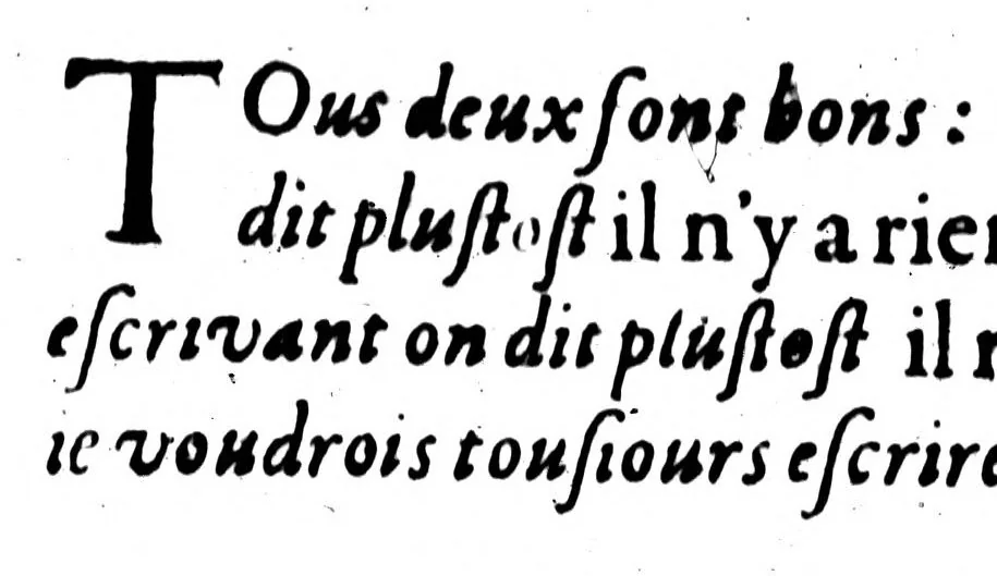 An illustration from Liberté de la langue françoise dans sa pureté [microforme], 1651, leaf 233