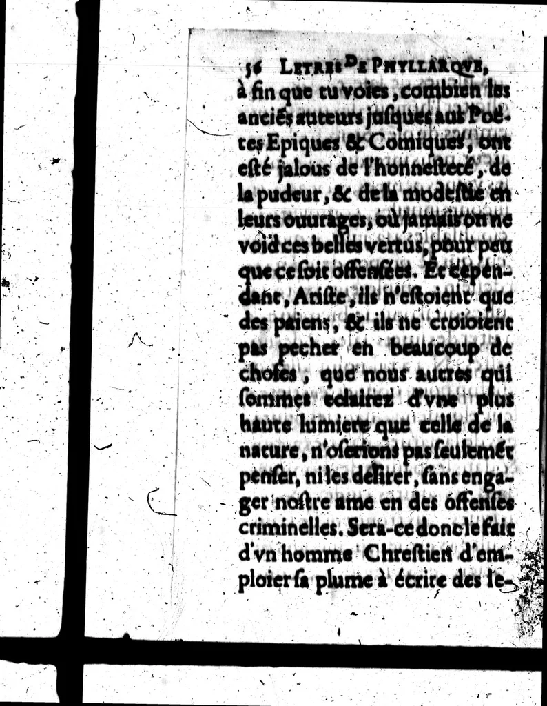 An illustration from Letres de Phyllarque à Ariste, où il est traité de l'éloquence françoise [microforme], 1627, leaf 756