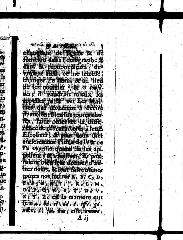 An illustration from L'Art de bien prononcer et de bien parler la langue françoise [microforme], 1687, leaf 71