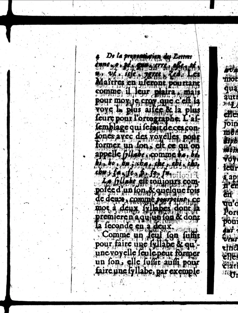 An illustration from L'Art de bien prononcer et de bien parler la langue françoise [microforme], 1687, leaf 72