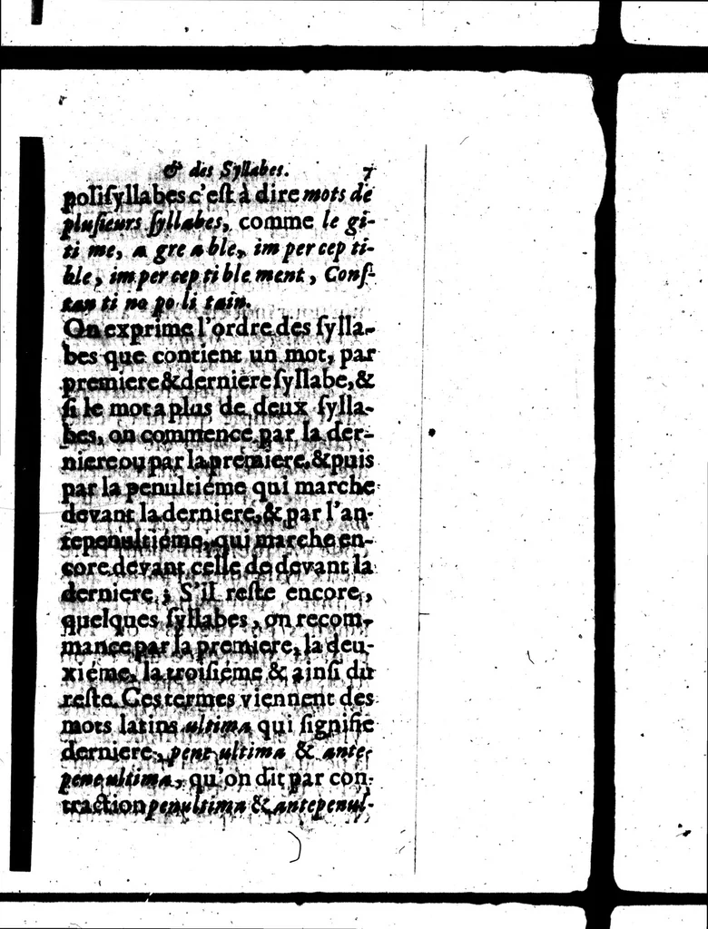 An illustration from L'Art de bien prononcer et de bien parler la langue françoise [microforme], 1687, leaf 75