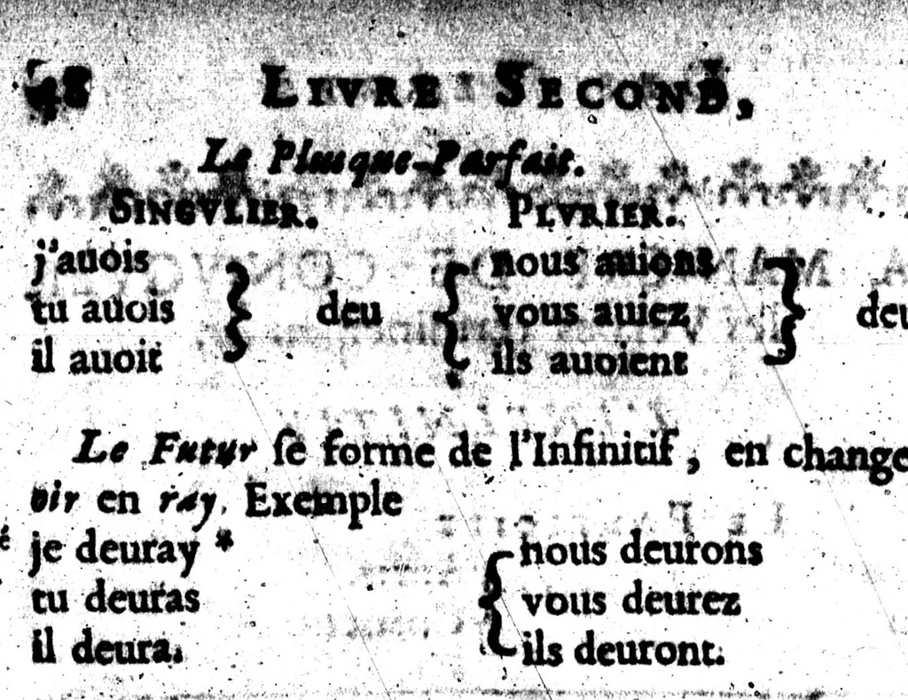 An illustration from Nouvelle methode pour apprendre facilement les principes et la pureté de la langue françoise [microforme], 1656, leaf 72