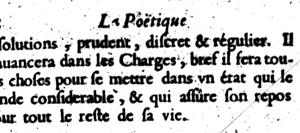 An illustration from La Poétique [microforme] Tome premier, 1639, leaf 128