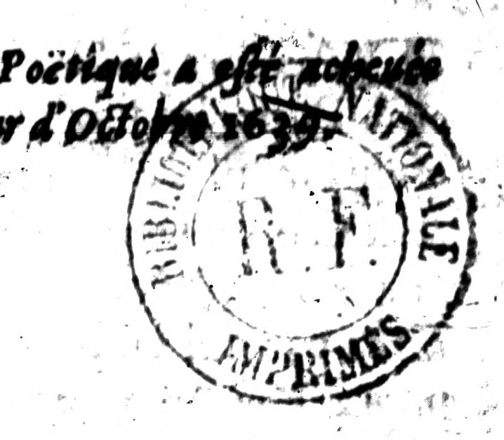 An illustration from La Poétique [microforme] Tome premier, 1639, leaf 550