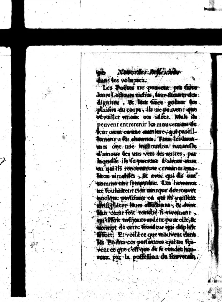 An illustration from Nouvelles reflexions sur l'art poétique [microforme], 1668, leaf 106