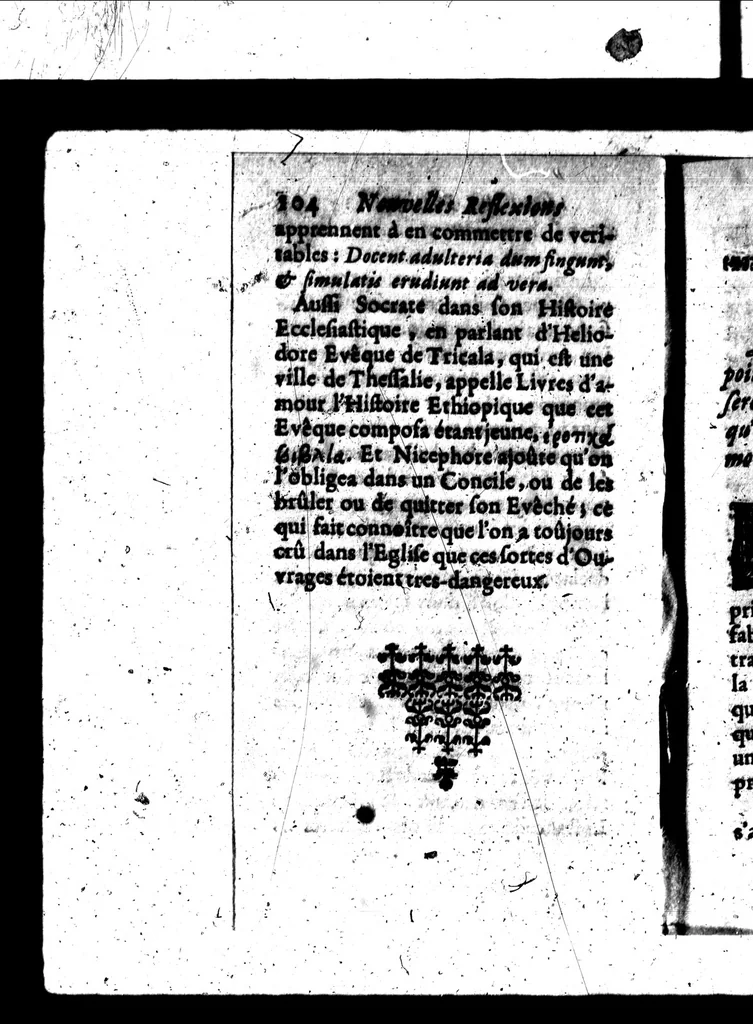 An illustration from Nouvelles reflexions sur l'art poétique [microforme], 1668, leaf 120