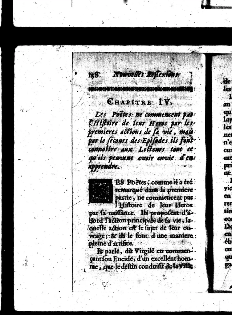 An illustration from Nouvelles reflexions sur l'art poétique [microforme], 1668, leaf 154