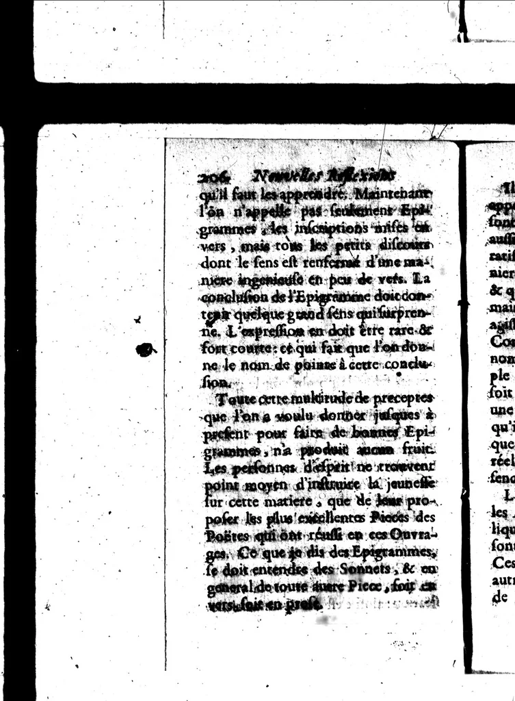 An illustration from Nouvelles reflexions sur l'art poétique [microforme], 1668, leaf 222
