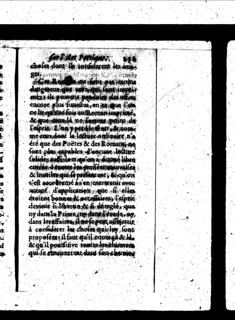 An illustration from Nouvelles reflexions sur l'art poétique [microforme], 1668, leaf 247