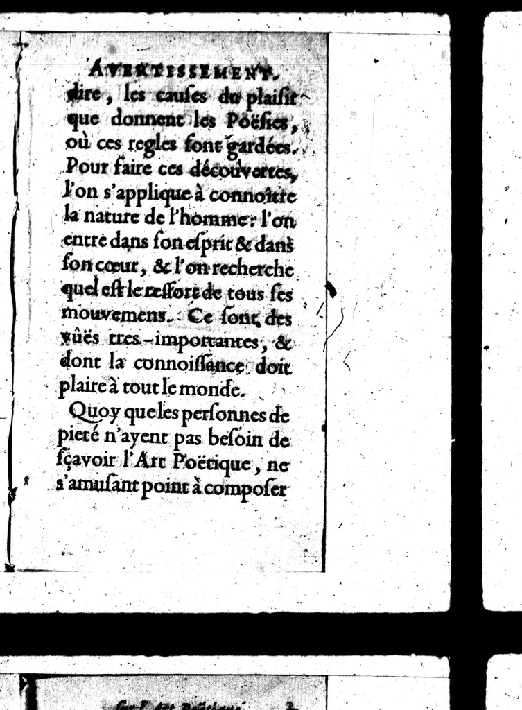 An illustration from Nouvelles reflexions sur l'art poétique [microforme], 1668, leaf 7