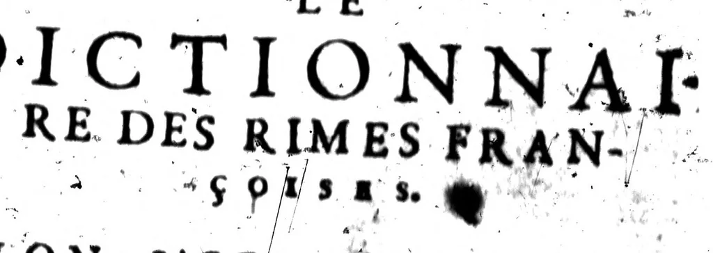 An illustration from Le dictionnaire des rimes françoises [microforme], 1596, leaf 17