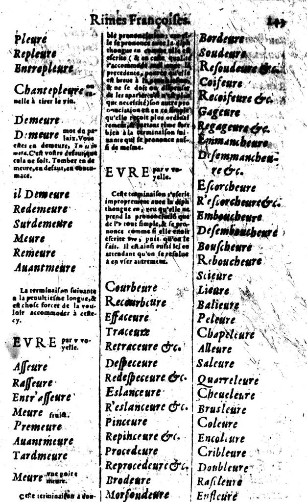 An illustration from Le grand dictionnaire des rimes francaises [microforme], 1623, leaf 159