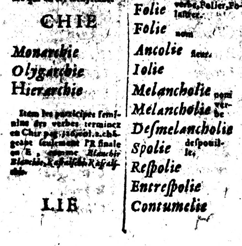 An illustration from Le grand dictionnaire des rimes francaises [microforme], 1623, leaf 78
