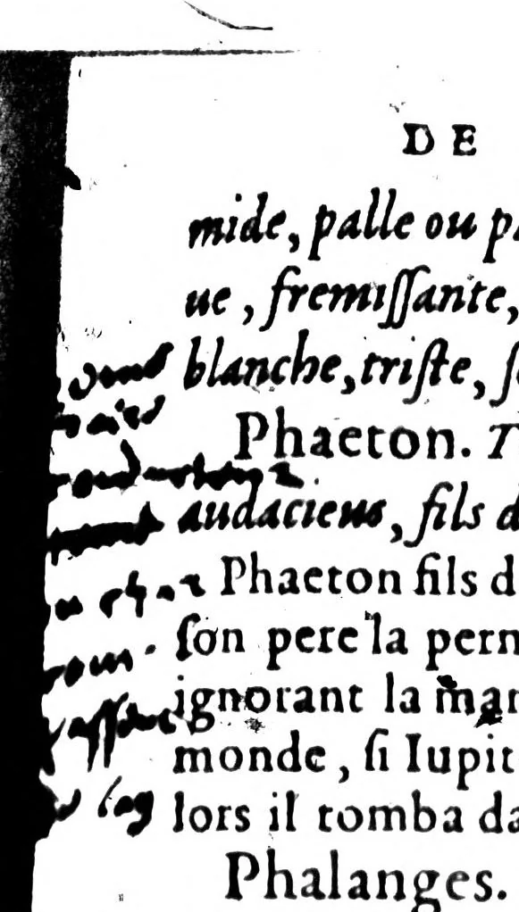 An illustration from Les Epithetes de M. de la Porte, parisien [microforme], 1571, leaf 429
