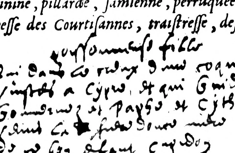 An illustration from Les Epithetes de M. de la Porte, parisien [microforme], 1571, leaf 571