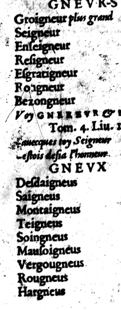 An illustration from Promptuaire d'unisons ordonné et disposé méthodiquement. Pour tous ceux qui voudront composer promptement en vers françois [microforme], 1585, leaf 180