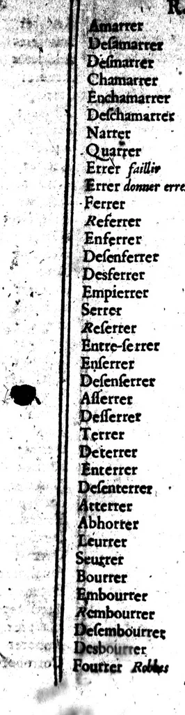 An illustration from Promptuaire d'unisons ordonné et disposé méthodiquement. Pour tous ceux qui voudront composer promptement en vers françois [microforme], 1585, leaf 350