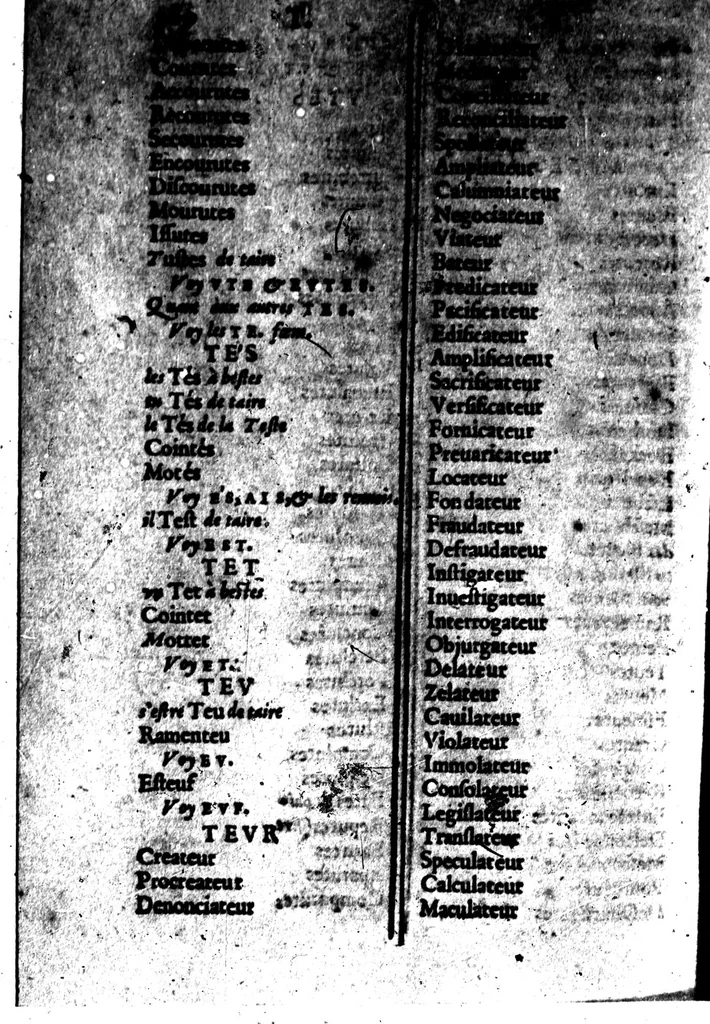 An illustration from Promptuaire d'unisons ordonné et disposé méthodiquement. Pour tous ceux qui voudront composer promptement en vers françois [microforme], 1585, leaf 420
