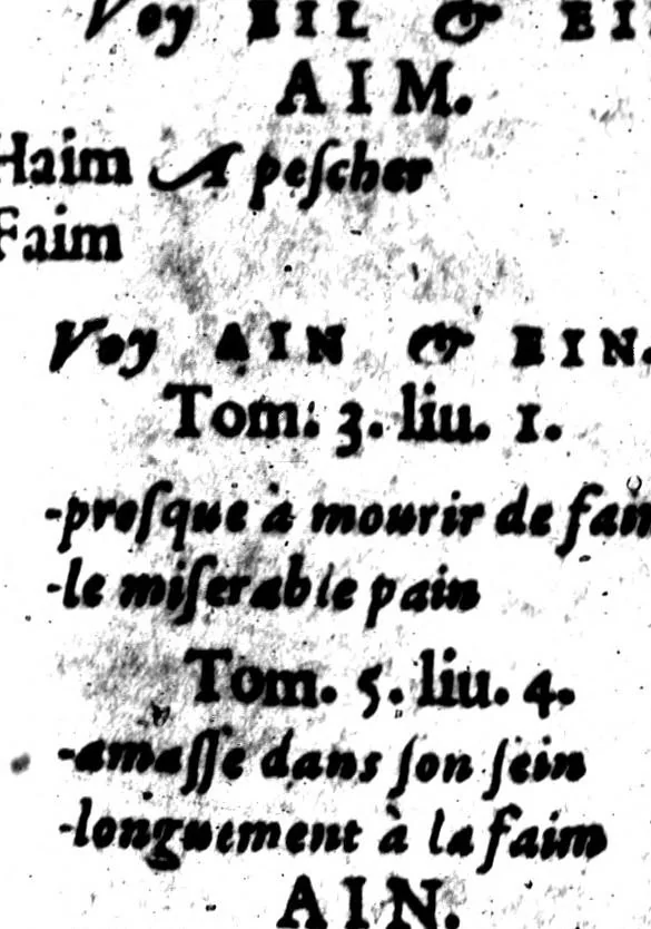 An illustration from Promptuaire d'unisons ordonné et disposé méthodiquement. Pour tous ceux qui voudront composer promptement en vers françois [microforme], 1585, leaf 43