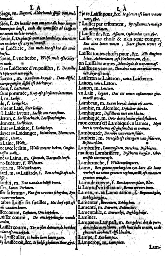 An illustration from Dictionnaire, ou, Promptuaire françois-flameng [microforme], 1602, leaf 277