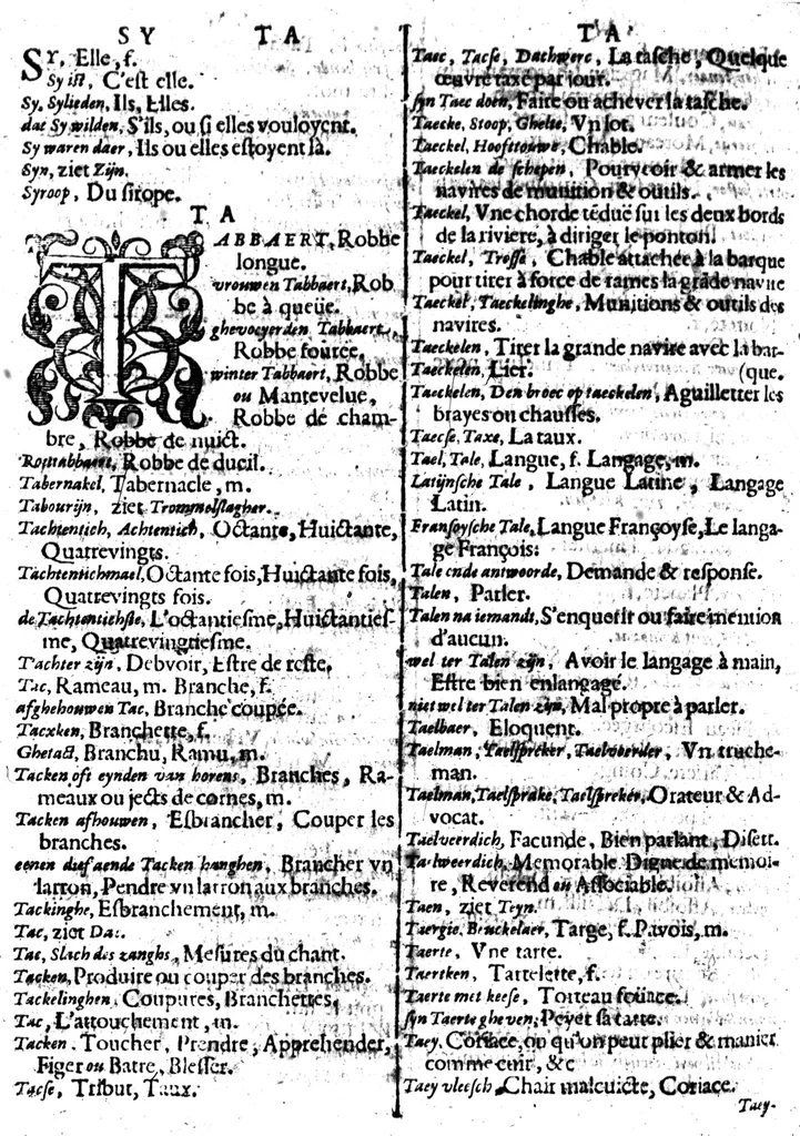 An illustration from Dictionnaire, ou, Promptuaire françois-flameng [microforme], 1602, leaf 978