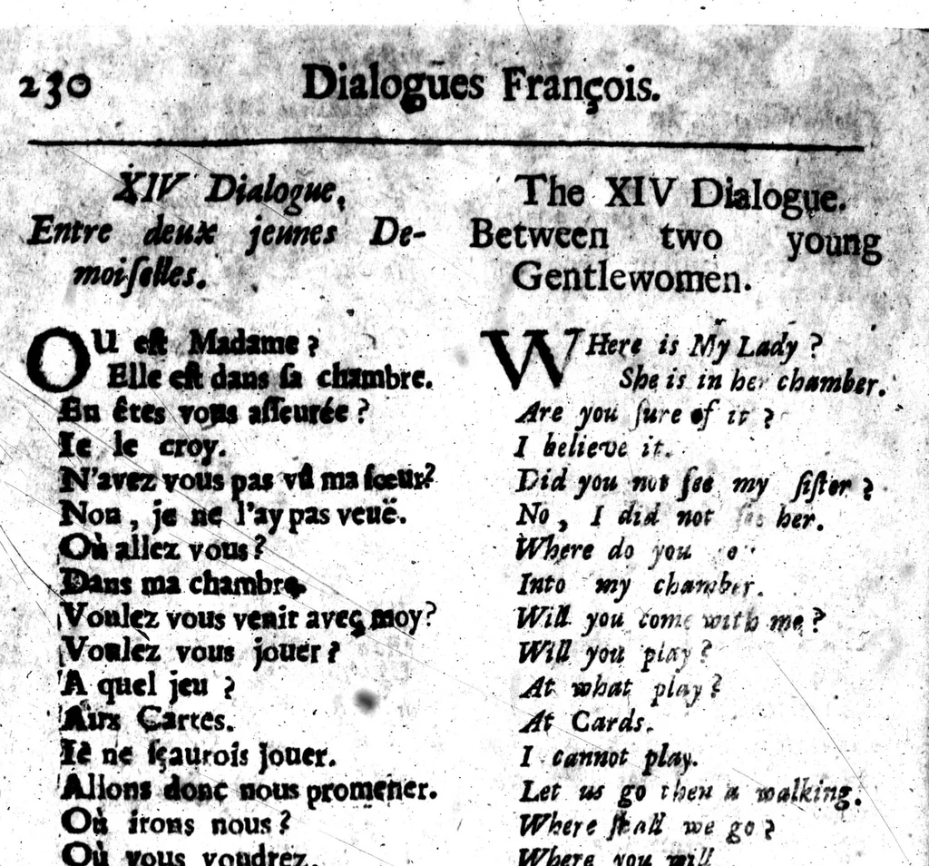 An illustration from Grammaire françoise [microforme], 1684, leaf 235