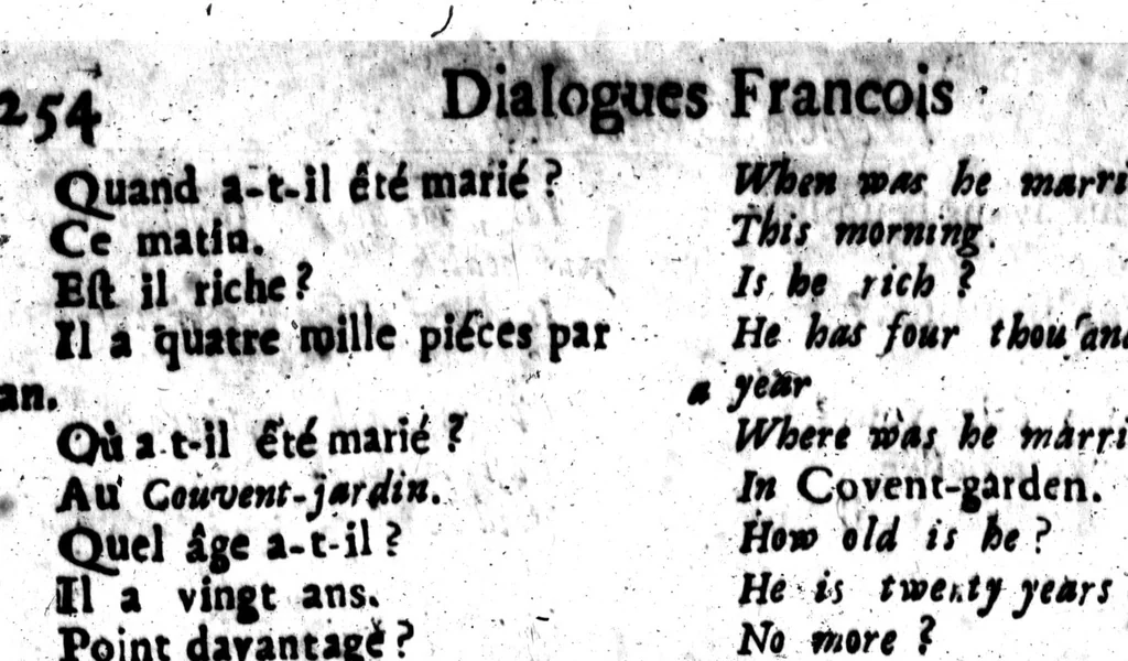 An illustration from Grammaire françoise [microforme], 1684, leaf 259