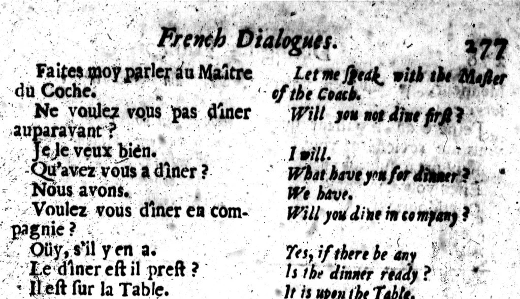 An illustration from Grammaire françoise [microforme], 1684, leaf 282