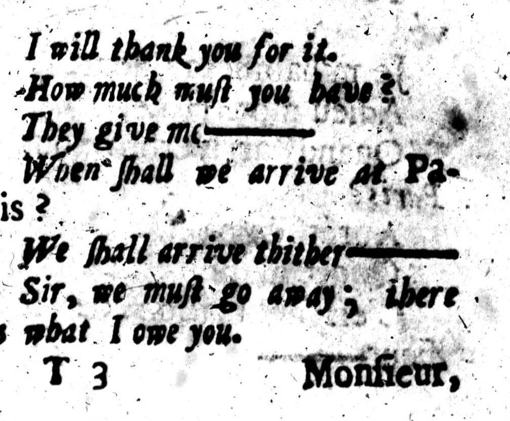 An illustration from Grammaire françoise [microforme], 1684, leaf 282