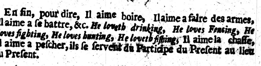 An illustration from Grammaire françoise [microforme], 1684, leaf 420