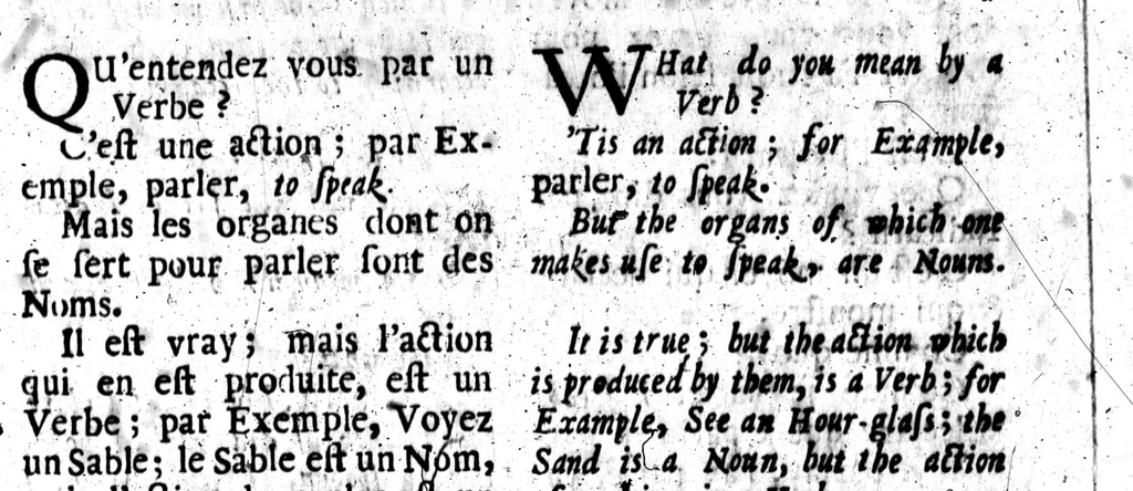 An illustration from Grammaire françoise [microforme], 1684, leaf 60