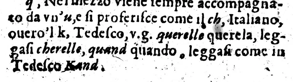 An illustration from La novissima grammatica delle tré lingue italiana, franzese e spagnuola [microform], 1664, leaf 32