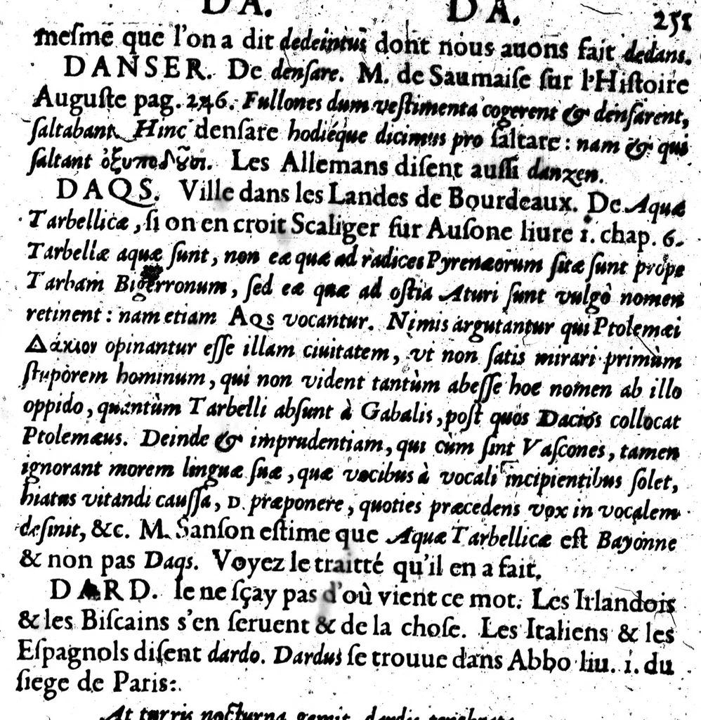 An illustration from Les Origines de la langue françoise [microforme], 1650, leaf 307