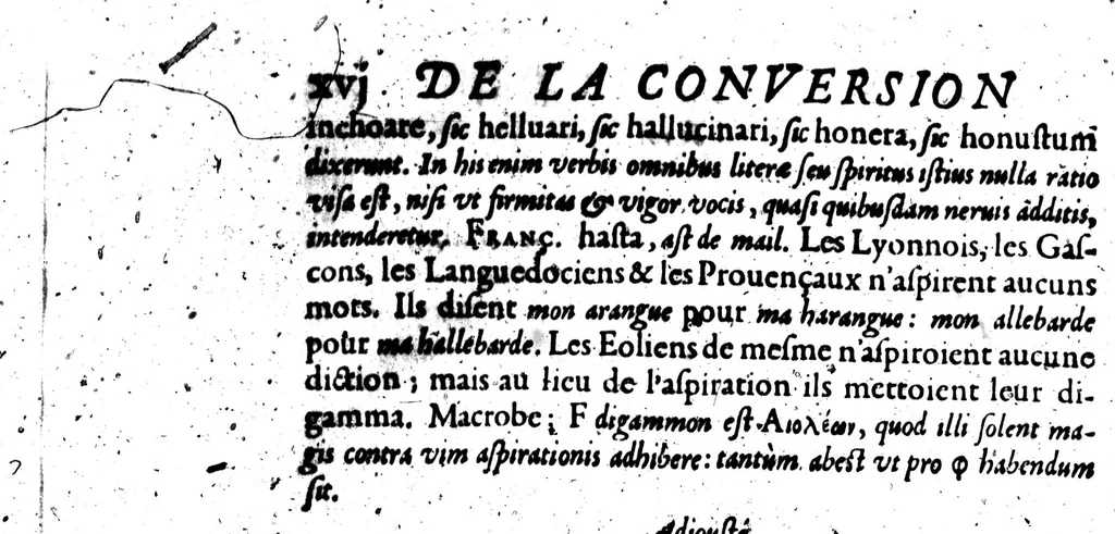 An illustration from Les Origines de la langue françoise [microforme], 1650, leaf 32