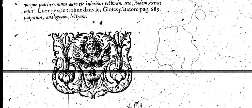 An illustration from Les Origines de la langue françoise [microforme], 1650, leaf 493