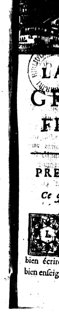 An illustration from Les deux grammaires françaises [microforme], 1694, leaf 24