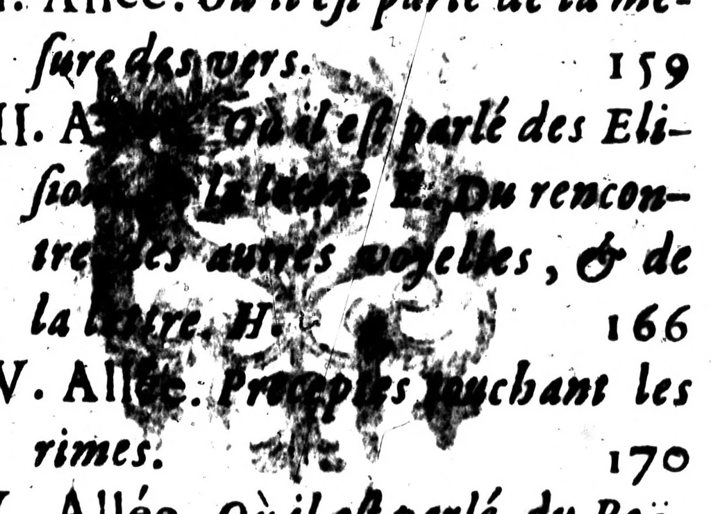 An illustration from Le Parterre de la rhetorique françoise [microforme] : emaillé de toutes les plus belles fleurs d'éloquence qui se rencontrent dans les oeuvres des orateurs tant anciens que modernes, 1659, leaf 9