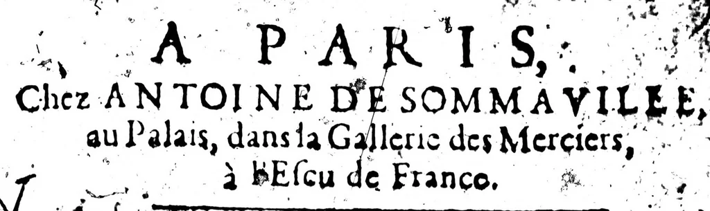 An illustration from Curiositez françoise, pour supplement aux dictionnaires; ou, Recueil de plusieurs belles proprietez, avec une infinté de proverbes & quolibets, pour l'explication de toutes sortes de livres [microforme], 1640, leaf 1
