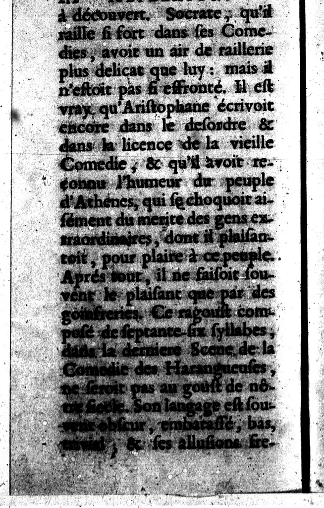 An illustration from Reflexions sur la poètique d'Aristote, et sur les ouvrages des poètes anciens & modernes [microforme], 1674, leaf 234