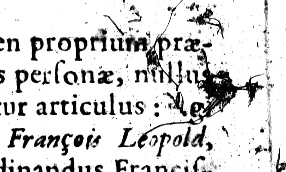 An illustration from Le triomphe de la langue françoise, dans lequel les principales difficultés qui s'y rencontrent sont revnersées [microform], 1664, leaf 409